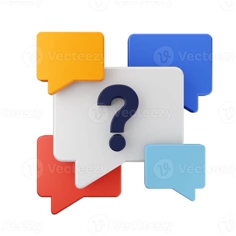 3d Frequently Asked Questions Icon Illustration Render 22360155 Png