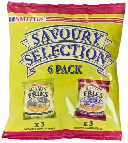 Smiths Savoury Selection 6 Pack Scampi Fries Bacon Fries Only £1