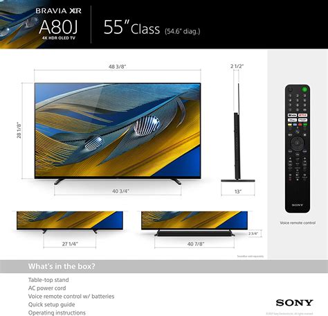 Buy Sony A J Inch Tv Bravia Xr Oled K Ultra Hd Smart Google Tv With Dolby Vision Hdr And