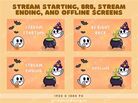 Animated Halloween Twitch Overlay Ghost Twitch Overlays Etsy