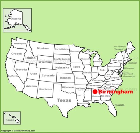 Birmingham Location On The Us Map