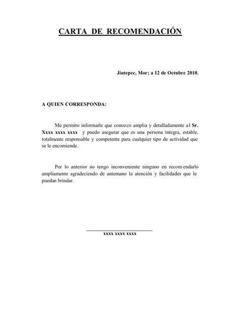 La carta de recomendación personal garantiza nuestra confianza ante otras personas. carta de recomendación | Cartas de recomendacion, Carta de ...