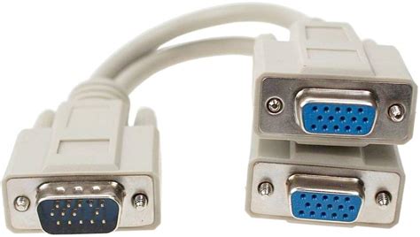 1pcs Vga Hd15 15 Pin Db15 Y Male To Female Mf Splitter Cable Adapter