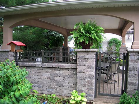 Ornamental Aluminum Fence For Outdoor Kitchen By Elyria Fence