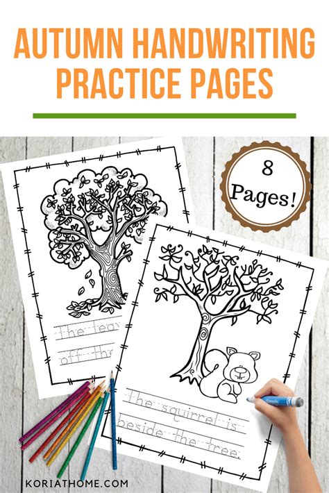 Fall Handwriting Practice For Preschoolers Printable Worksheets