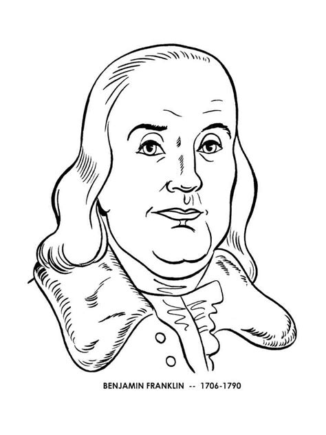 Benjamin Franklin Easy Drawing Benjamin Franklin Icon Usa Politician