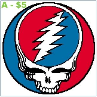 Communication about embroidery on various topics. EASY PATTERNS: Grateful Dead cross-stitch pattern