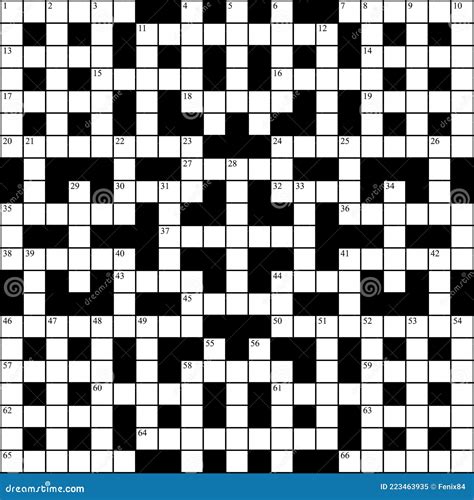 Square Crossword Template Symmetrically Intersecting Rows And Columns