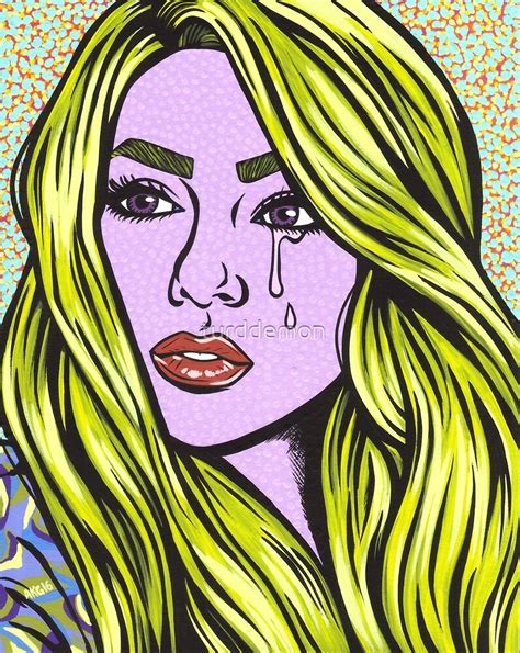 Pop Art Blonde Crying Comic Girl By Turddemon Redbubble