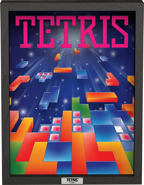 Pixel Frames Tetris 9x12 Shadow Box Art Officially Licensed By Tetris