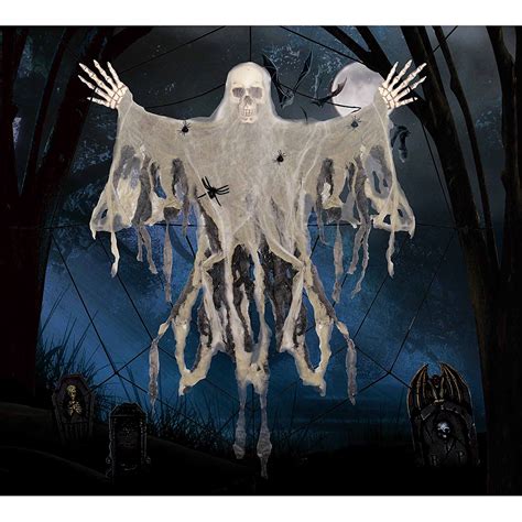 Way To Celebrate Halloween Skeleton Ghost Hanging Decoration White