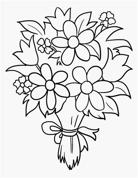 Bouquet Of Flowers Drawing Simple Jasminea Level