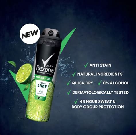 Natural Cool Fresh Lime Spray By Rexona Men Review Deodoran And Anti