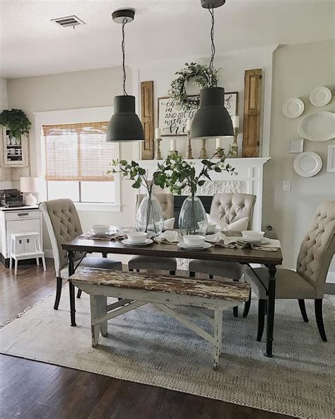 Modern Farmhouse Dining Room Decorating Ideas 23 Modern Farmhouse