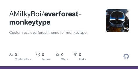 Github Amilkyboieverforest Monkeytype Custom Css Everforest Theme