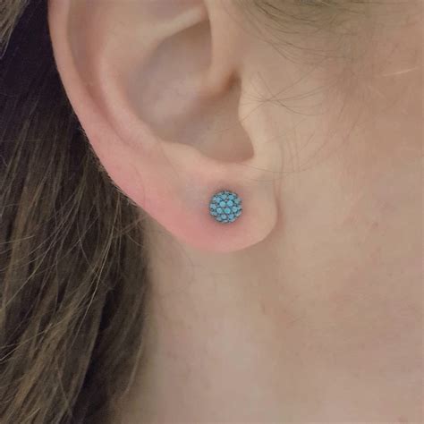 Turquoise Stud Earrings Mm K Gold Jewelry For Women Latika Jewelry