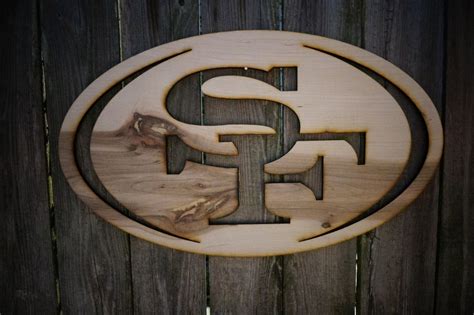 San Francisco 49ers logo wood cut wall hanging by ArrayOfDelight