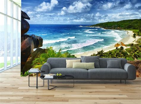 Idyllic Tropical Beach 3d Wallpaper Mural Wall Paper