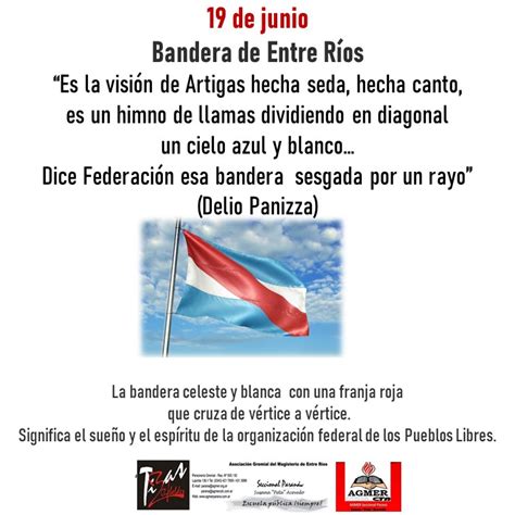 19 De Junio Día D Ela Bandera De Entre Ríos Agmer Paraná