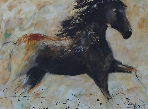 Mixed Media Artists International Contemporary Equine Artblack Horse