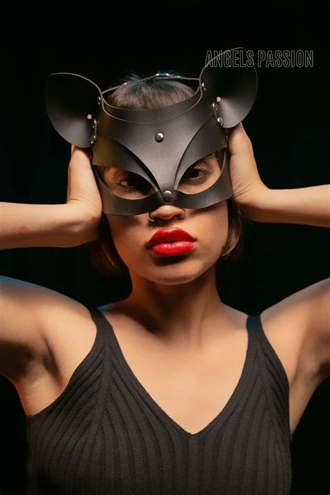 Leather Cat Mask Bdsm Mask Cat Face Mask Leather Mask Harness Sexy Mask
