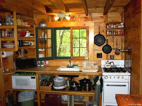 Nice 45 Gorgeous Cottage Kitchen Small Log Cabin Ideas