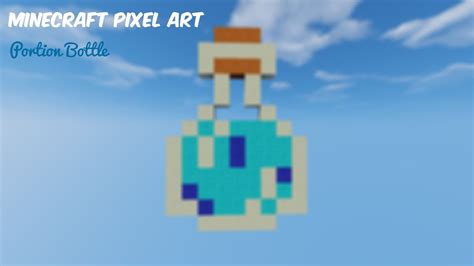 Minecraft Pixel Art Water Bottle Youtube