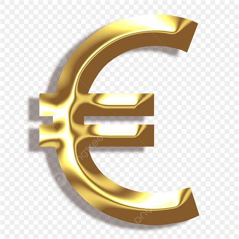 Hand Painted Gold Euro Currency Symbol Hand Painted Gold Euro Currency PNG Transparent