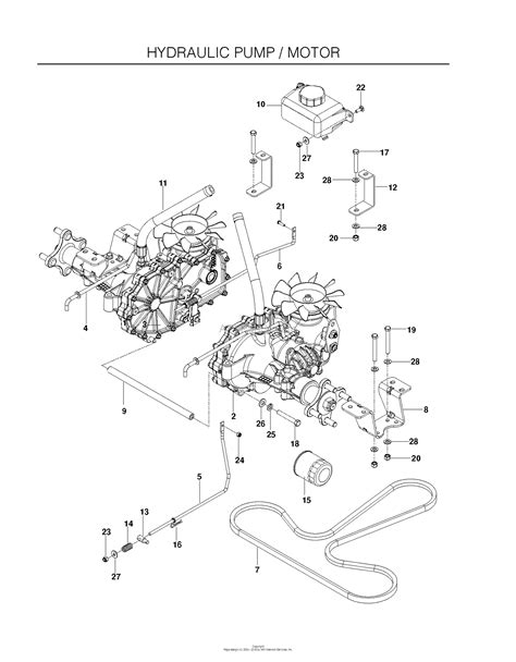 Husqvarna Ez4824 966612901 2011 10 Parts Diagram For Hydraulic Pump
