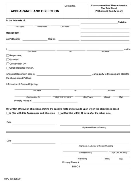 Fillable Online Probate Objection Forms Fax Email Print Pdffiller