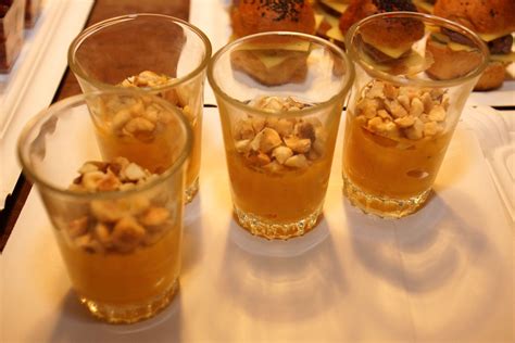 Verrines de purée potimarron noisette