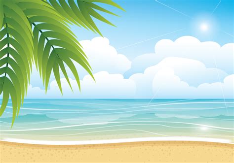 Tropical Summer Beach Vector Background 143552 Vector Art At Vecteezy