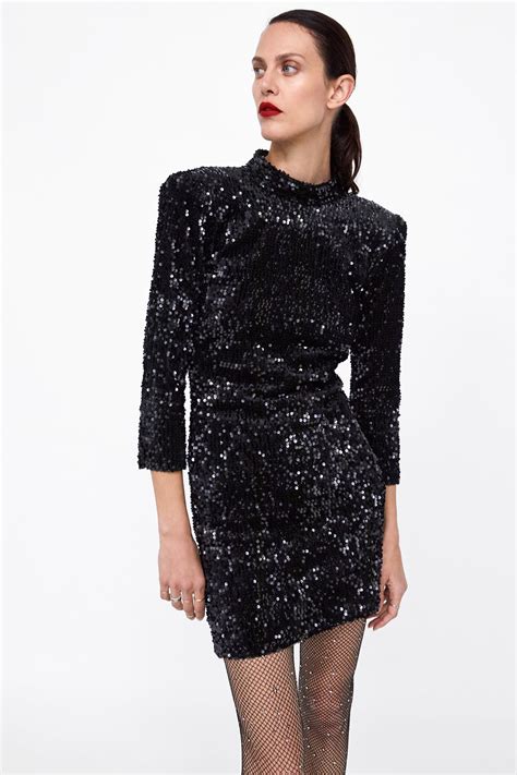 Buy Zara Black Sequin Dress Exclusive Deals And Offers Admin Gahar Gov Eg