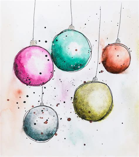 Susanne Rose Designs New Watercolors Christmas Ornaments Tutorial