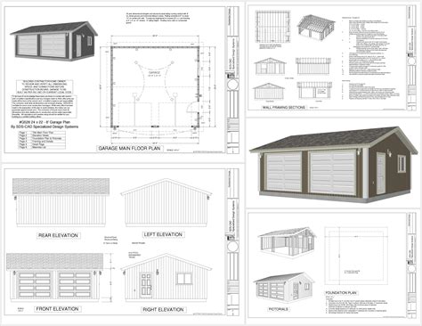 Garage Plan Pdf Dwg Plans Blueprints Home Plans Blueprints 43361