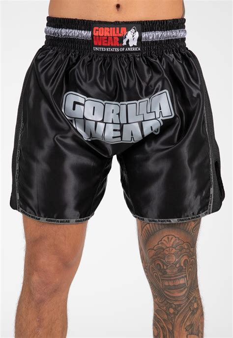 Piru Muay Thai Shorts Black Gorilla Wear