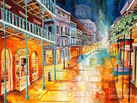 Looking for cheap hotels near royal street in new orleans? Royal Street at Night Painting by Diane Millsap