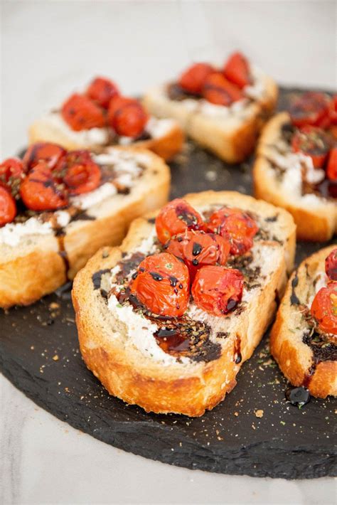 Pulse until smooth, but somewhat chunky. Roasted Tomato Bruschetta with Goat Cheese | Recipe (With ...
