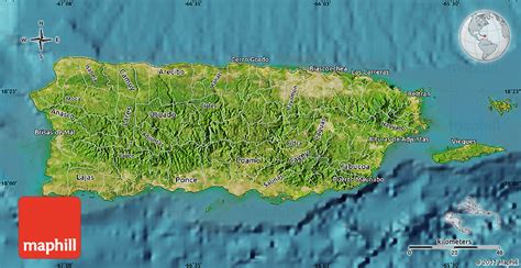 Satellite Map Of Puerto Rico