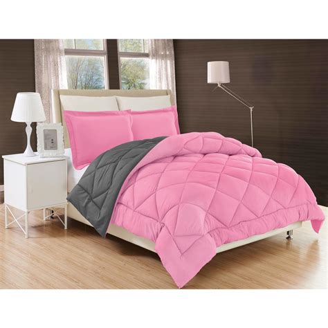 Don't miss out on these savings. Elegant Comfort Down Alternative Pink and Gray Reversible ...