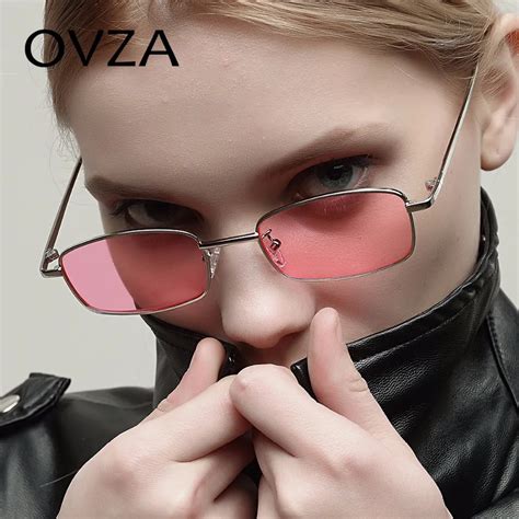 ovza rectangle sunglasses mens fashion mirror sunglasses women vintage narrow glasses classic