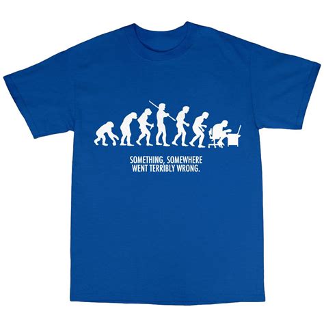 evolution t shirt 100 cotton funny present t geek nerd ebay