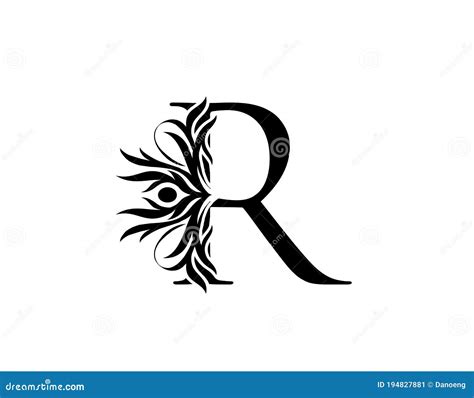 Calligraphy Letter R Graceful Royal Style Calligraphic Arts Logo