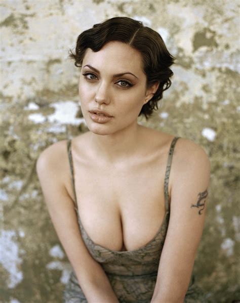 Sexy Angelina Jolie Showing Cleavage Hot Actress Sexy Pics