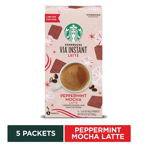 Starbucks Via Instant Coffee Flavored Packets — Peppermint Mocha Latte