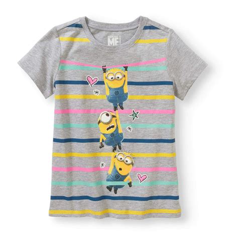Despicable Me Hangin Minions Girls Short Sleeve Crew Neck Graphic T