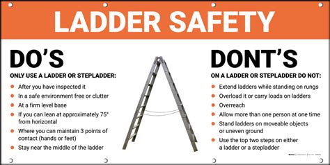 Ladder Safety Dos Donts Banner Creative Safety Supply