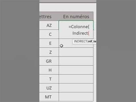 Convertir les lettres en numéros avec Excel #AstucesExcel # ...