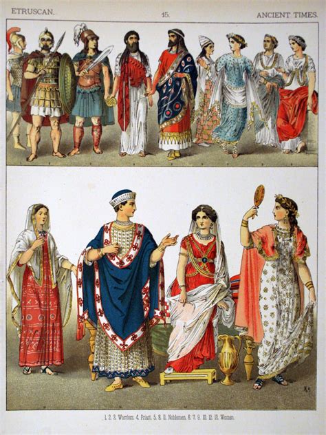 Ancient Etruscan Ancient Roman Clothing Fashion History Historical