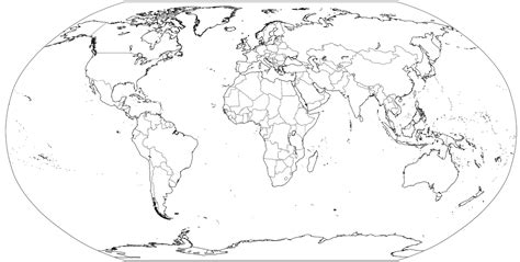 Blank World Map Rivers And Mountains